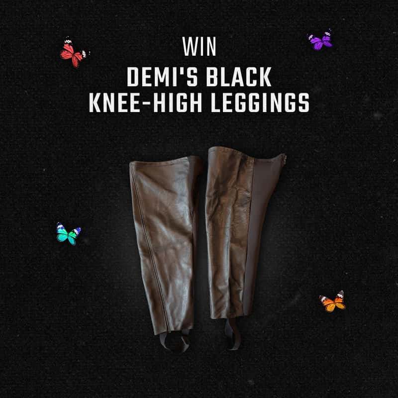 Win Demi Lovato's Black Knee-High Leggings